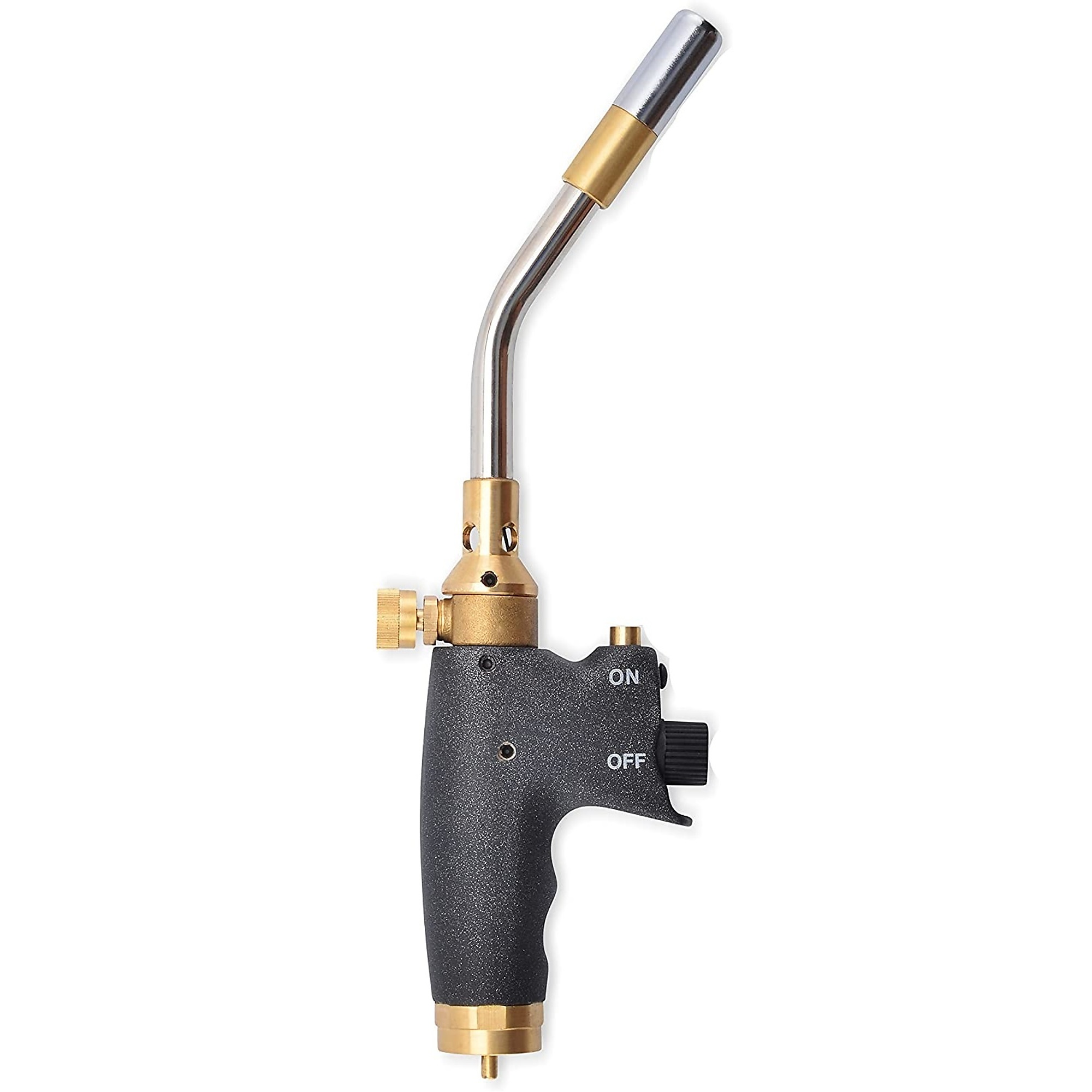 Flame King, Auto-Ignition Max Heat Propane Torch Head, Included (qty.) 1 Material Cast Aluminum, Compatible With 1 lb propane cylinders and MAP-Pro, Model# YSNAX1-020